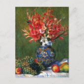 ルノアールスティルライフ花とフルーツアート絵画ズ ポストカード (正面)