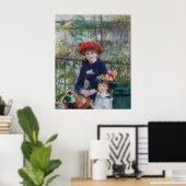 ルノアールツーシスターズテラス印象派絵を描の ポスター (ホームオフィス)