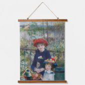 ルノアールツーシスターズテラス印象派絵を描の 吊り下げ型タペストリー (正面)