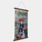 ルノアールツーシスターズテラス印象派絵を描の 吊り下げ型タペストリー (傾斜あり)