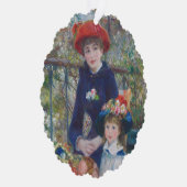 ルノアールツーシスターズテラス感フランスの象主義 オーナメントカード (右)