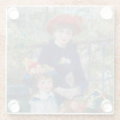 ルノアールツーシスターズテラス感フランスの象主義 ガラスコースター (裏面)