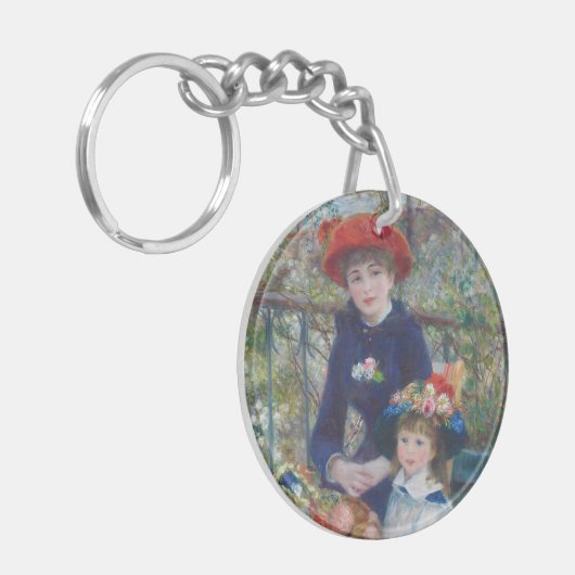 ルノアールツーシスターズテラス感フランスの象主義 キーホルダー (正面左)