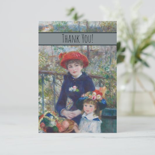 ルノアールツーシスターズテラス感フランスの象主義 サンキューカード (スタンド正面)