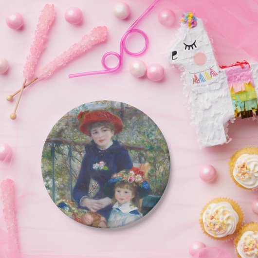 ルノアールツーシスターズテラス感フランスの象主義 ペーパープレート (パーティー)