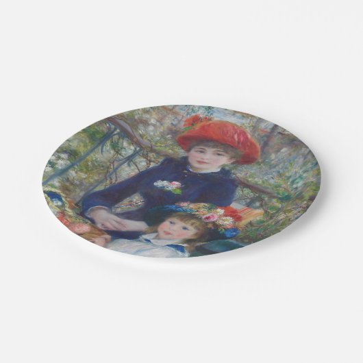 ルノアールツーシスターズテラス感フランスの象主義 ペーパープレート (アングル)
