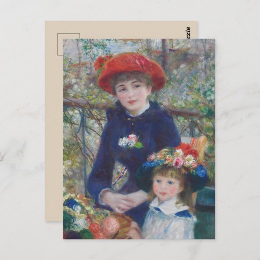 ルノアールツーシスターズテラス感フランスの象主義 ポストカード (正面/裏面)