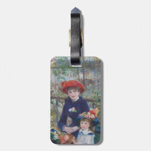 ルノアールツーシスターズテラス感フランスの象主義 ラゲッジタグ (裏面縦)