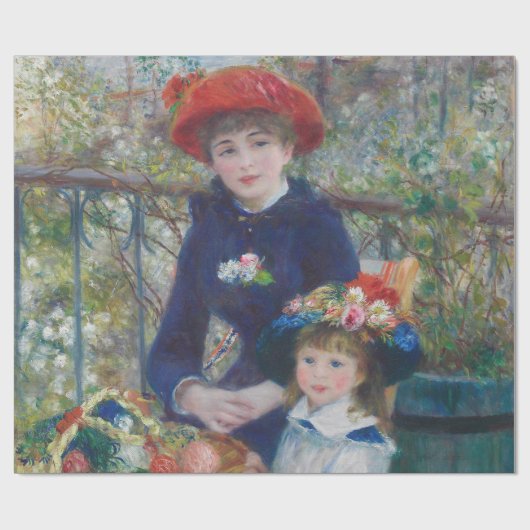 ルノアールツーシスターズテラス感フランスの象主義 ラッピングペーパー (フラット)