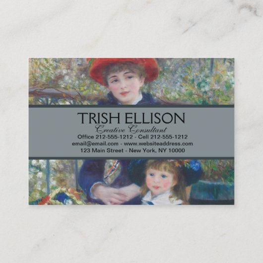 ルノアールツーシスターズテラス感フランスの象主義 名刺 (裏面)