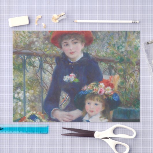 ルノアールツーシスターズテラス感フランスの象主義 薄葉紙 (クラフト)