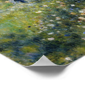 ルノアールパラソルを庭に持つ女性 ポスター (角)