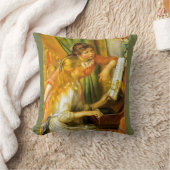 ルノアールヤングガールズ遊ピアノ音楽 クッション (ブランケット)