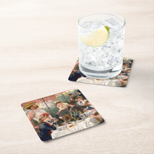 ルノアールルフランスのンチョンボートパーティー スクエアペーパーコースター (インサイチュ)