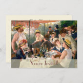 ルノアールルフランスのンチョンボートパーティー 招待状 (正面/裏面)