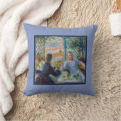 ルノアールヴィンテージアート – Lunch at Restaurant Fournaise クッション (ブランケット)