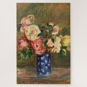 ルノアール印象派のバラのブーケ絵画。 ジグソーパズル