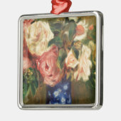 ルノアール印象派のバラのブーケ絵画。 メタルオーナメント (左)