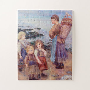 ルノアール印象派のムッセル絵画漁師 ジグソーパズル