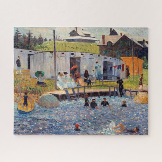 ルノアール印象派の入浴絵画時間 ジグソーパズル (横)