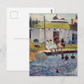 ルノアール印象派の入浴絵画時間 ポストカード (正面/裏面)