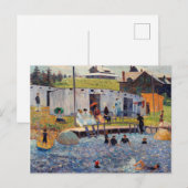 ルノアール印象派の入浴絵画時間 ポストカード (正面/裏面)