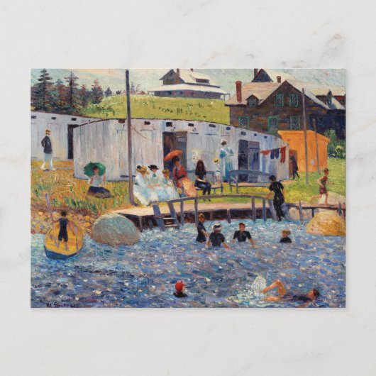 ルノアール印象派の入浴絵画時間 ポストカード (正面)