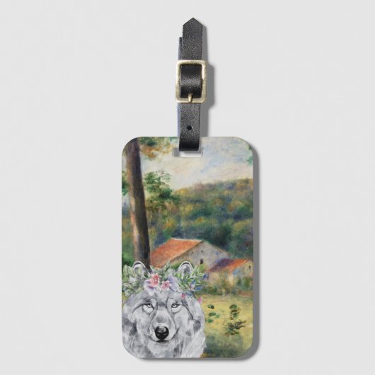 ルノアール周辺のブリイとウルフファンシー ラゲッジタグ (正面縦)