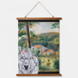 ルノアール周辺のブリイとウルフファンシー 吊り下げ型タペストリー