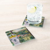 ルノアール周辺のブリイとラマファンシー ガラスコースター (アングル)