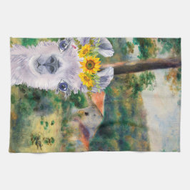 ルノアール周辺のブリイとラマファンシー キッチンタオル