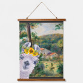 ルノアール周辺のブリイとラマファンシー 吊り下げ型タペストリー (正面)