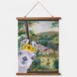 ルノアール周辺のブリイとラマファンシー 吊り下げ型タペストリー