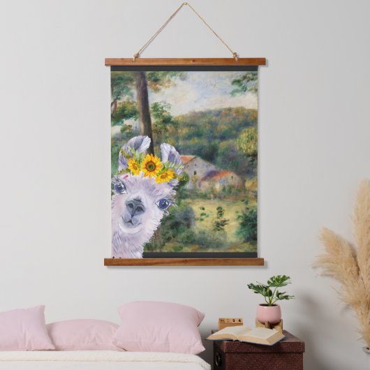 ルノアール周辺のブリイとラマファンシー 吊り下げ型タペストリー (寝室)