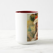 ルノアール庭のマグで読んでいる2人の女の子 マグカップ (中央)