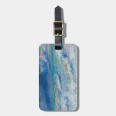 ルノアール海景。青航海の波印象主義 ラゲッジタグ (正面縦)