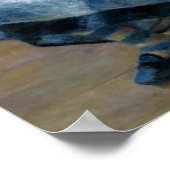 ルノアール眠る女の子と猫クラシック芸術 ポスター (角)