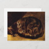 ルノアール眠れる猫招待状 招待状 (正面/裏面)