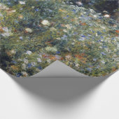 ルノアール著庭のパラソルを持つ女性 ラッピングペーパー (角)