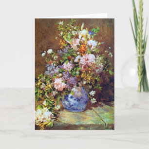 ルノアール著春の花 カード