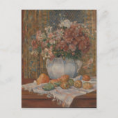 ルノアール静物花ととげのある梨 ポストカード (正面)