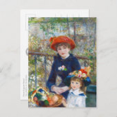 ルノアール2姉妹テラスCC0402ポストカード ポストカード (正面/裏面)