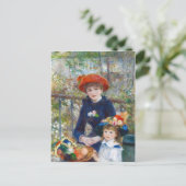 ルノアール2姉妹テラスCC0402ポストカード ポストカード (スタンド正面)