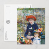 ルノアール2姉妹テラスCC0402ポストカード ポストカード (正面/裏面)