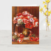 ルノアール-アネモネス， 1909 カード (黄色い花)