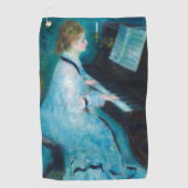 ルノアール・ウーマン・アット・ザ・ピアノヴィンテージ印象派 ゴルフタオル (正面)
