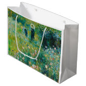 ルノアール・ガーデン・パラソルの女性 ラージペーパーバッグ (正面アングル)