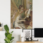 ルノアール – ガールズアットザピアノファインアート ポスター (ホームオフィス)