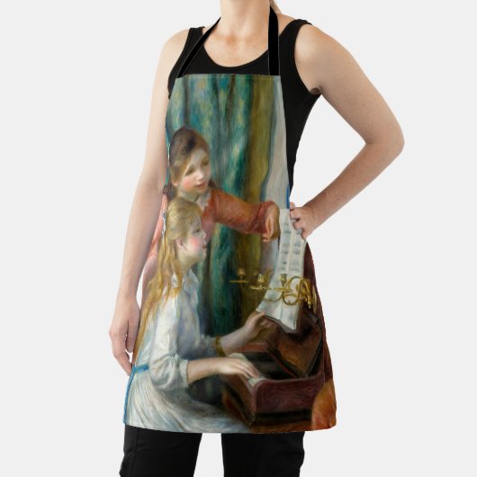 ルノアール・ガールズ・アット・ザ・ピアノ印象派絵画の エプロン (インサイチュ)