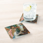 ルノアール・ガールズ・アット・ザ・ピアノ印象派絵画の ガラスコースター (アングル)